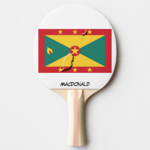 GRENADA FLAG & MAP Personalisiert Tischtennis Schläger