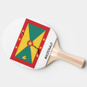 GRENADA FLAG & MAP Personalisiert Tischtennis Schläger (Seitenansicht)
