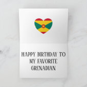 Grenada Flag Patriotic Geburtstag Karte (Innenseite)