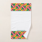 GRENADA FLAG Personalisierte Schrift WEISS Badhandtuch Set (Handtuch)