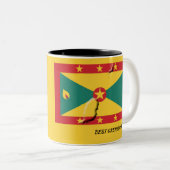 GRENADA FLAG Scripture Customized Patriotic YELLOW Zweifarbige Tasse (VorderseiteRechts)