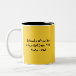 GRENADA FLAG Scripture Customized Patriotic YELLOW Zweifarbige Tasse