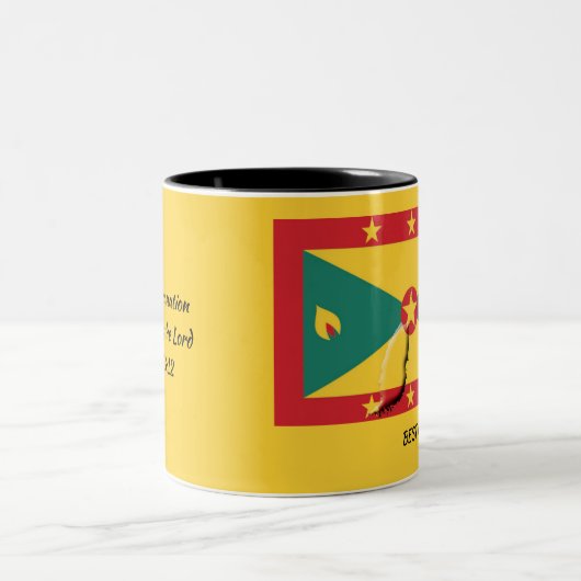 GRENADA FLAG Scripture Customized Patriotic YELLOW Zweifarbige Tasse (Mittel)