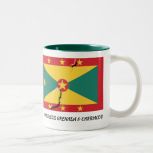 GRENADA FLAG Scripture Customized Patriotic Zweifarbige Tasse