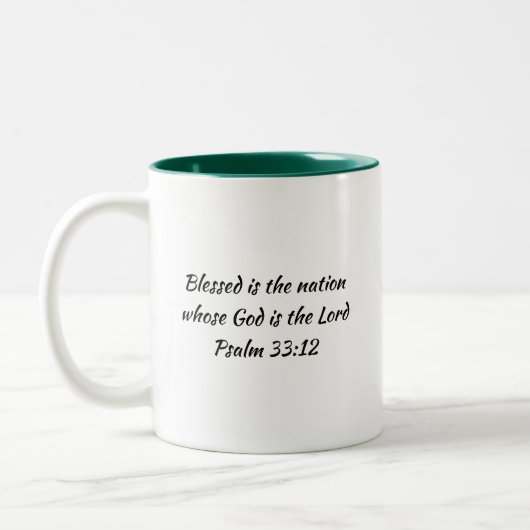 GRENADA FLAG Scripture Customized Patriotic Zweifarbige Tasse (Links)