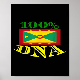Grenada Flag Urlaub und Motivation Poster
