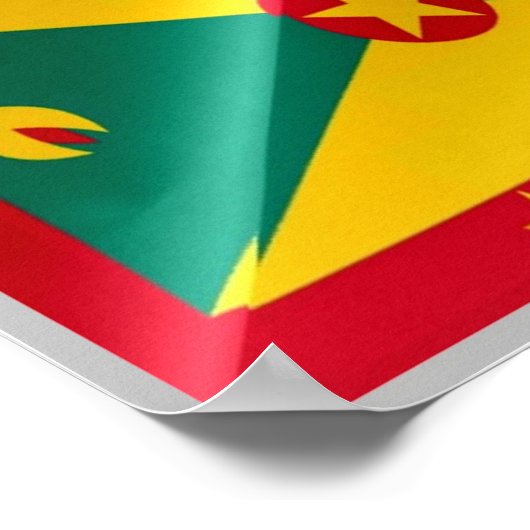 Grenada - Flag Waving - Poster (Ecke)