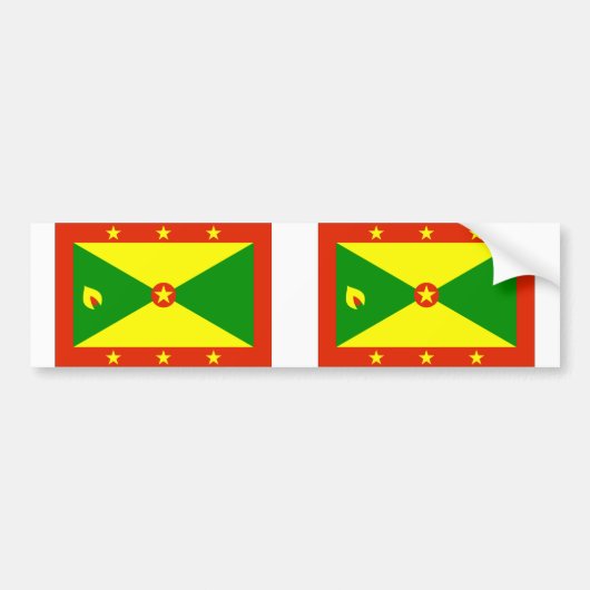 Grenada-Flagge Autoaufkleber (Vorne)