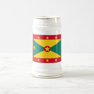 Grenada-Flagge Bierglas