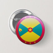 Grenada-Flagge Button (Vorne & Hinten)