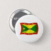 Grenada-Flagge-Button Button (Vorne & Hinten)