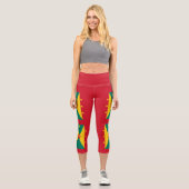 Grenada-Flagge Capri Leggings (Vorderseite)