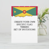 Grenada-Flagge Einladung (Stehend Vorderseite)