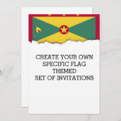 Grenada-Flagge Einladung (Vorne/Hinten)