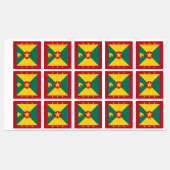 Grenada-Flagge Etiketten (Blatt)