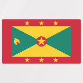Grenada-Flagge Etiketten (Design 2)
