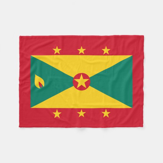 Grenada-Flagge Fleecedecke (Vorderseite (Horizontal))