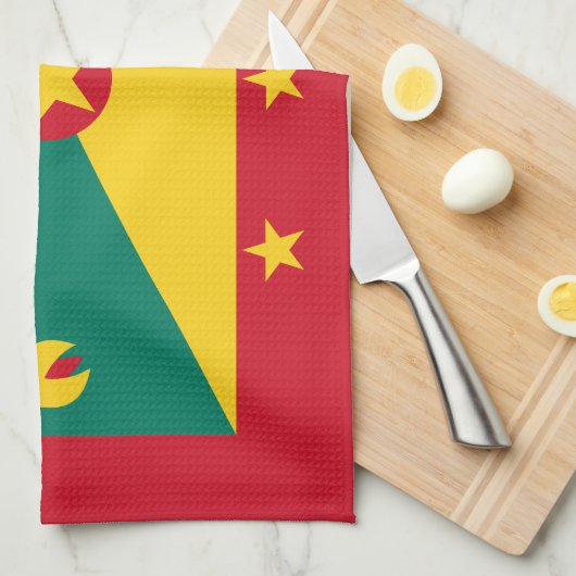 Grenada-Flagge Geschirrtuch (Viertel Falte)