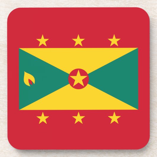 Grenada-Flagge Getränkeuntersetzer (Vorderseite)