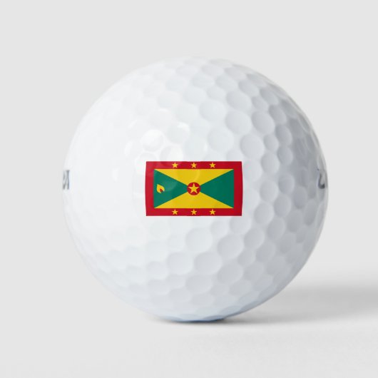 Grenada-Flagge Golfball (Vorderseite)