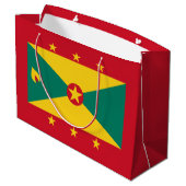 Grenada-Flagge Große Geschenktüte (Rückseite Schrägansicht)