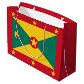 Grenada-Flagge Große Geschenktüte (Rückseite Schrägansicht)