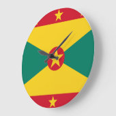 Grenada-Flagge Große Wanduhr (Winkel)