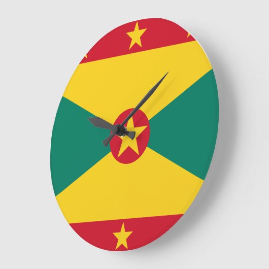Grenada-Flagge Große Wanduhr (Winkel)