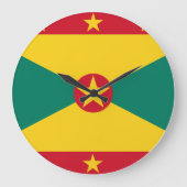 Grenada-Flagge Große Wanduhr (Vorderseite)