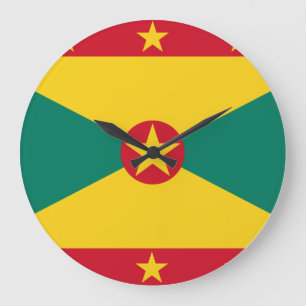 Grenada-Flagge Große Wanduhr