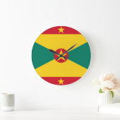 Grenada-Flagge Große Wanduhr (Zuhause)