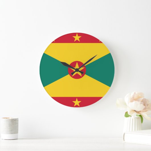 Grenada-Flagge Große Wanduhr (Zuhause)