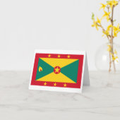 Grenada-Flagge Karte (Gelbe Blume)