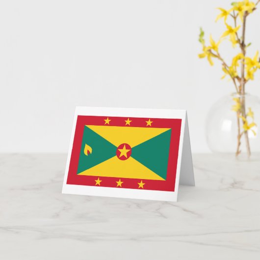 Grenada-Flagge Karte (Gelbe Blume)