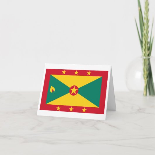 Grenada-Flagge Karte (Vorderseite)
