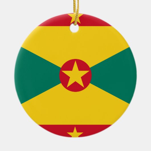 Grenada-Flagge Keramik Ornament (Vorne)
