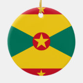 Grenada-Flagge Keramik Ornament (Hinten)