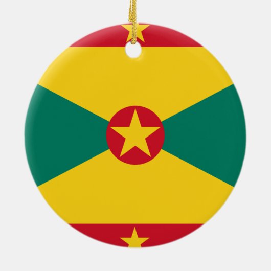 Grenada-Flagge Keramik Ornament (Hinten)