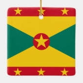Grenada-Flagge Keramikornament (Rückseite)