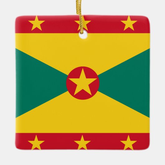 Grenada-Flagge Keramikornament (Vorderseite)