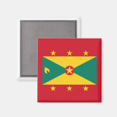 Grenada-Flagge Magnet (Vorderseite/Rückseite)
