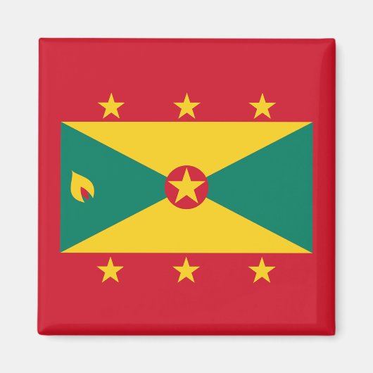 Grenada-Flagge Magnet (Vorne)