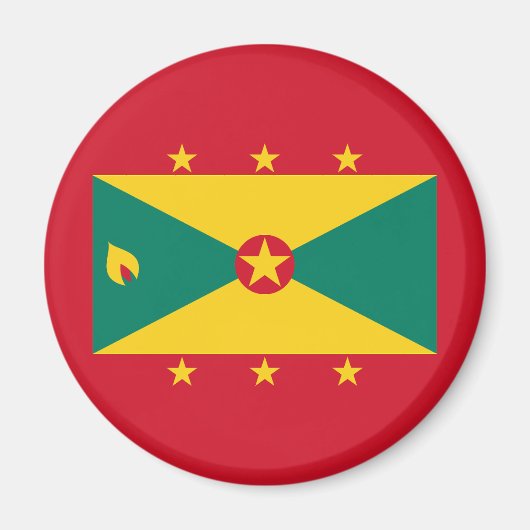 Grenada-Flagge Magnet (Vorne)