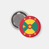Grenada-Flagge Magnet (Vorderseite/Rückseite)