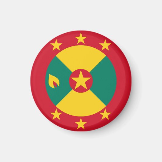 Grenada-Flagge Magnet (Vorne)