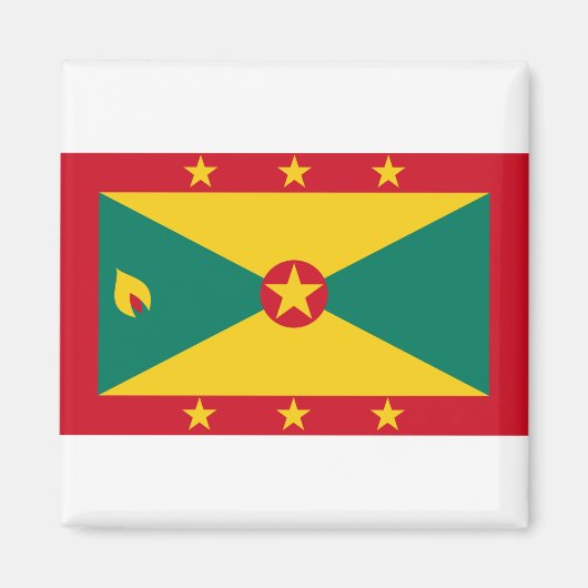 Grenada-Flagge Magnet (Vorne)