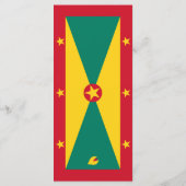 Grenada-Flagge Menükarte (Rückseite)