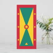 Grenada-Flagge Menükarte (Stehend Vorderseite)