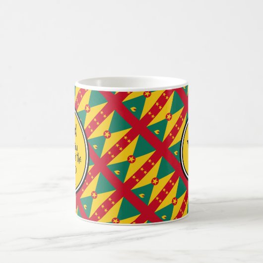GRENADA-Flagge mit Christlicher Schrift und MONOGR Kaffeetasse (Mittel)