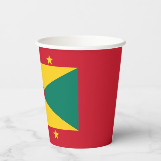 Grenada-Flagge Pappbecher (Rückseite)